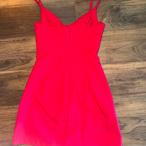 Princess Polly Red Bustier Fit and Flare Mini Dress Size 0 - Picture 3 of 4